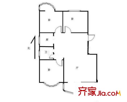 匯賢居戶型圖戶型圖 3室 3室2廳2衛(wèi)1廚