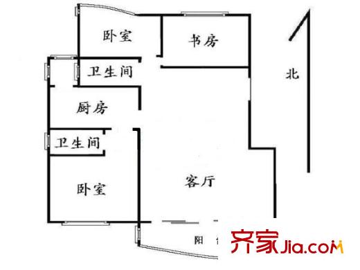 匯賢居戶型圖戶型圖 3室 