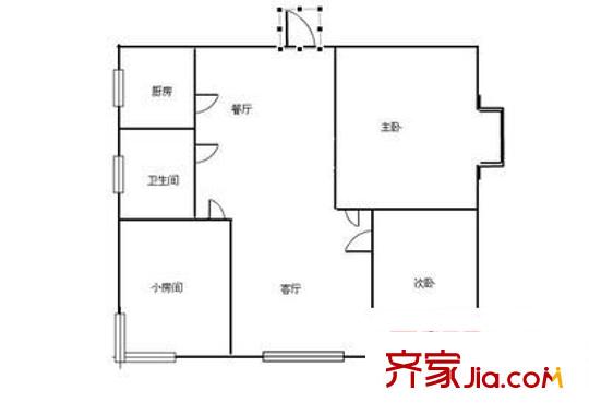 詠梅山莊戶型圖戶型圖  3室 3室2廳1衛(wèi)1廚