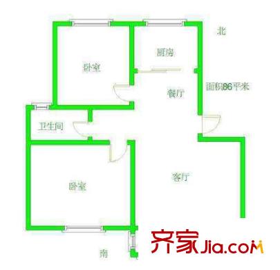 幸福美地戶(hù)型圖戶(hù)型圖 2室 2室2廳1衛(wèi)1廚