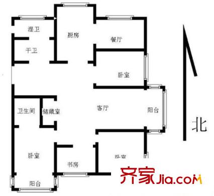 金陵世紀(jì)花園戶型圖戶型圖 4室 4室2廳2衛(wèi)1廚