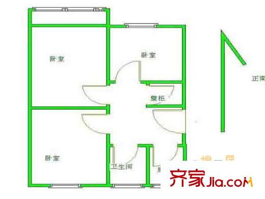 百水芊城戶型圖戶型圖 3室 3室1廳1衛(wèi)1廚