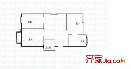 百水芊城戶型圖戶型圖 2室 2室1廳1衛(wèi)1廚