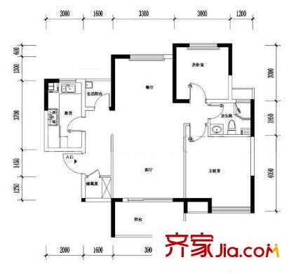 萬(wàn)科光明城市戶(hù)型圖戶(hù)型圖 2室 2室2廳1衛(wèi)1廚