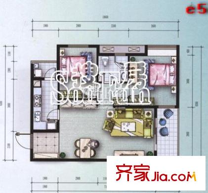 萬(wàn)科光明城市戶(hù)型圖戶(hù)型圖 2室 2室2廳1衛(wèi)1廚