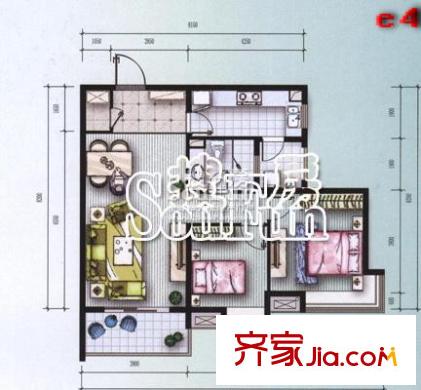 萬(wàn)科光明城市戶(hù)型圖戶(hù)型圖 2室 2室2廳1衛(wèi)1廚