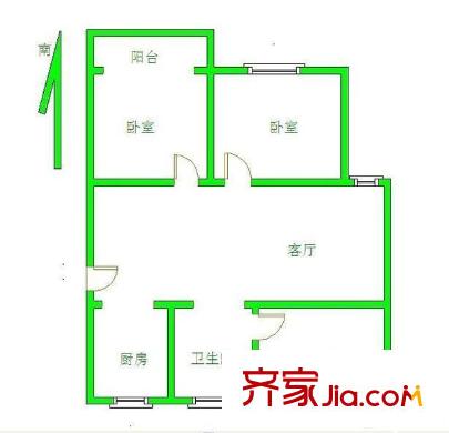 南灣營(yíng)戶型圖戶型圖 3室 3室2廳1衛(wèi)1廚