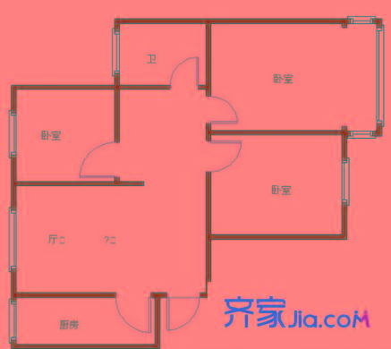 南灣營(yíng)戶型圖戶型圖 3室 3室1廳1衛(wèi)1廚