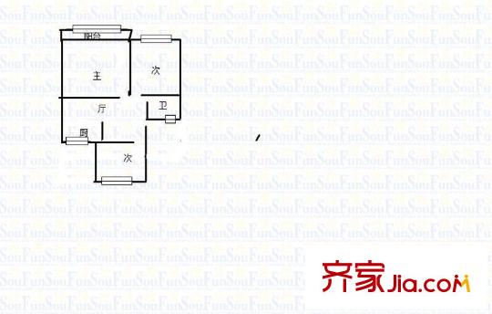五塘新村戶型圖戶型圖 3室 3室1廳1衛(wèi)1廚