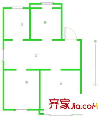 五塘新村戶型圖戶型圖2室 2室1廳1衛(wèi)1廚