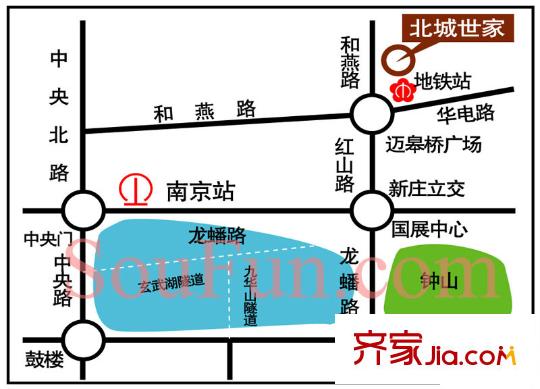 北城世家交通圖