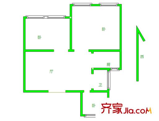 和會(huì)街小區(qū)戶型圖 戶型圖 3室 3室2廳1衛(wèi)1廚