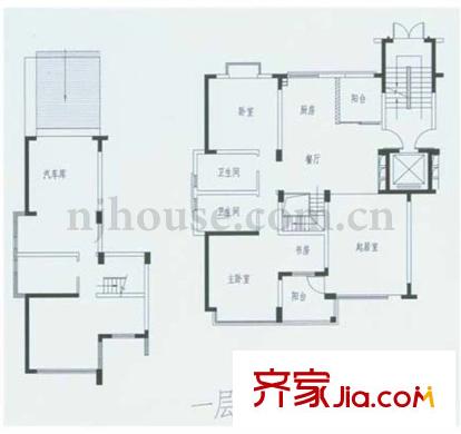香山美墅戶型圖戶型圖 4室 4室2廳2衛(wèi)1廚
