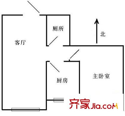 浮山后四小區(qū) 1室 戶型圖