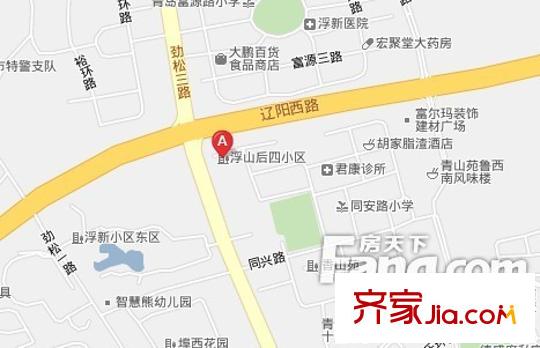 浮山后四小區(qū)交通圖 
