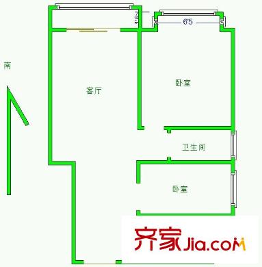 盈家春天戶型圖戶型圖 2室 2室2廳1衛(wèi)1廚