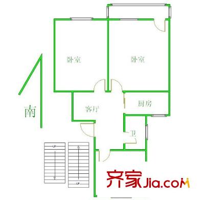 五所村小區(qū)戶型圖戶型圖 3室 3室1廳1衛(wèi)1廚