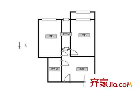 五所村小區(qū)戶型圖戶型圖 2室 2室1廳1衛(wèi)