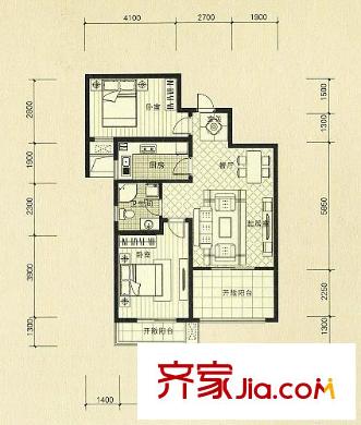 金城麗景戶型圖戶型圖2室 2室2廳1衛(wèi)1廚