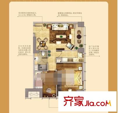 升龍匯金中心戶型圖戶型圖 2室 