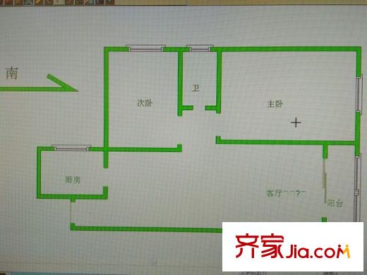 江畔明珠廣場戶型圖 戶型圖 2室 2室2廳1衛(wèi)1廚