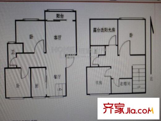 翠屏清華園戶型圖戶型圖 4室 4室2廳2衛(wèi)1廚