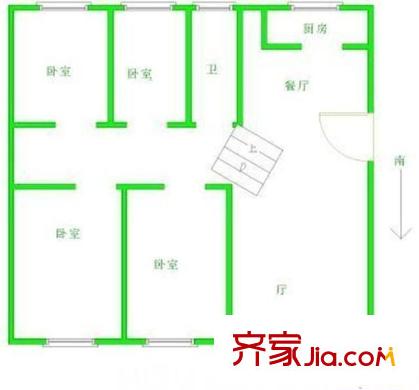 東方龍湖灣戶型圖戶型圖 4室 4室2廳1衛(wèi)1廚