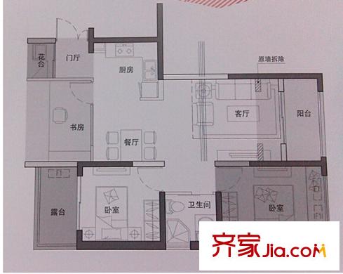 明發(fā)新城中心戶型圖C1戶型 