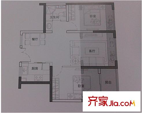 明發(fā)新城中心戶型圖C2戶型 