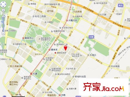 銀城西堤國(guó)際交通圖