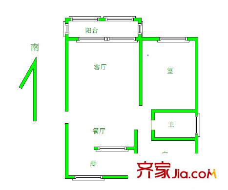 天潤(rùn)城七街區(qū)戶(hù)型圖戶(hù)型圖 2室 