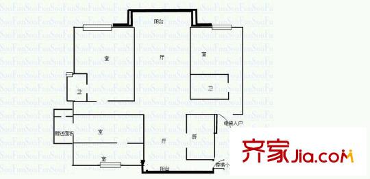 保利紫晶山戶型圖戶型圖 4室 4室2廳