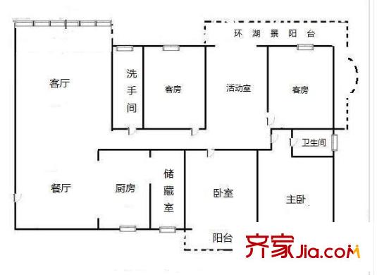 文化名園戶型圖戶型圖 3室 3室2廳2衛(wèi)