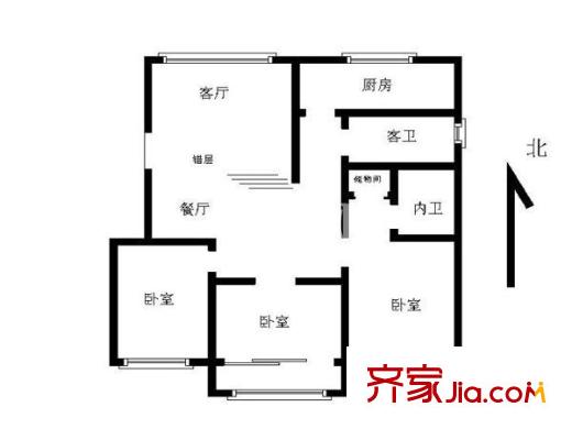 清江西苑戶型圖戶型圖 3室 3室2廳1衛(wèi)1廚