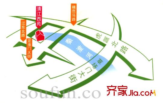 清江西苑交通圖