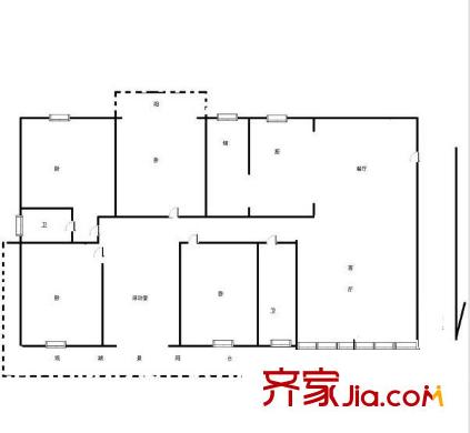 文化名園戶型圖戶型圖 6室 6室2廳3衛(wèi)1廚