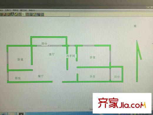 天潤城十四街區(qū)戶型圖戶型圖 3室 3室2廳1衛(wèi)1廚