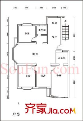 橋北新村戶型圖戶型圖 4室 4室2廳2衛(wèi)