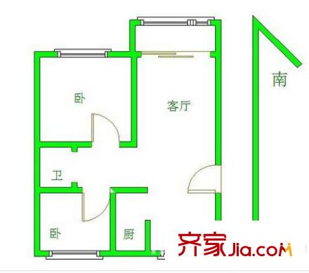 天元吉第城戶型圖戶型圖 2室 2室2廳1衛(wèi)1廚
