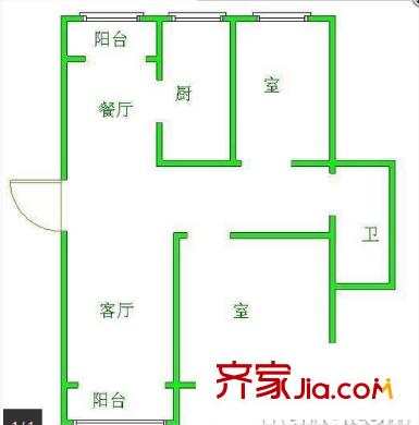 合家春天戶型圖戶型圖 2室 2室1廳1衛(wèi)1廚