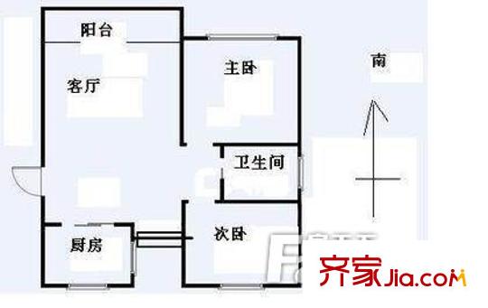 香樟園戶型圖戶型圖 2室 2室2廳1衛(wèi)1廚