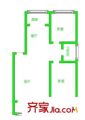 香樟園戶型圖戶型圖 2室 2室2廳1衛(wèi)