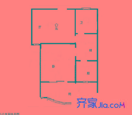 百合果園戶型圖戶型圖 1室 1室1廳1衛(wèi)1廚