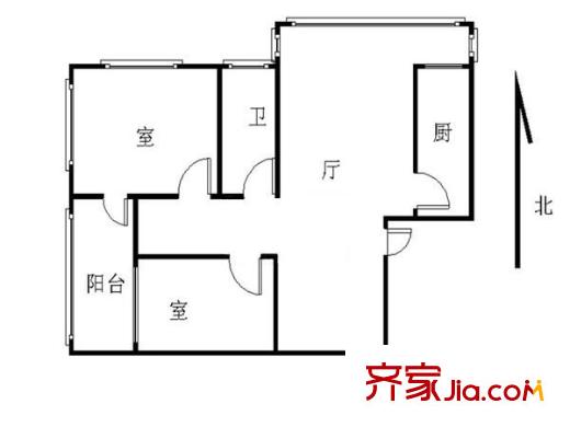 百合果園戶型圖戶型圖 2室 2室2廳1衛(wèi)1廚