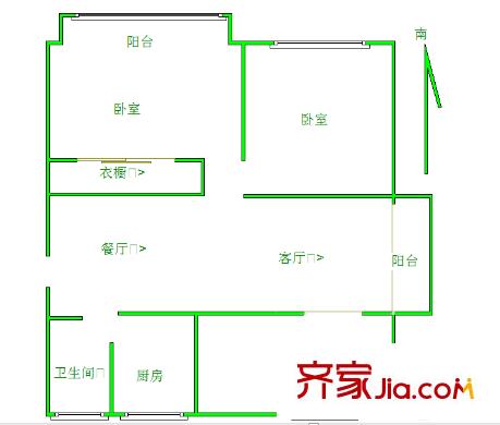 幕府佳園戶(hù)型圖戶(hù)型圖 3室 3室2廳1衛(wèi)1廚