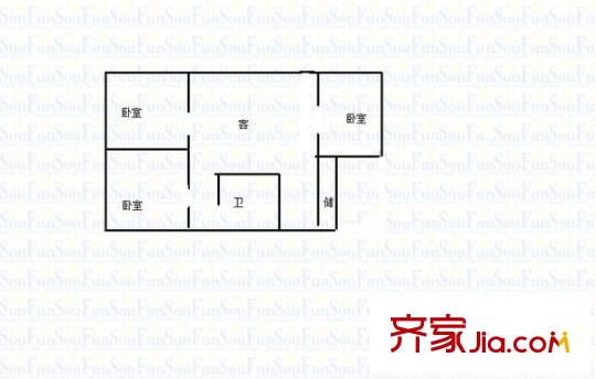 幕府佳園戶型圖戶型圖 3室 