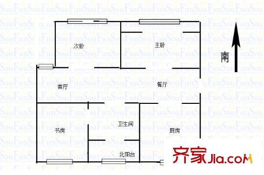 幕府佳園戶(hù)型圖戶(hù)型圖 3室 3室1廳1衛(wèi)1廚