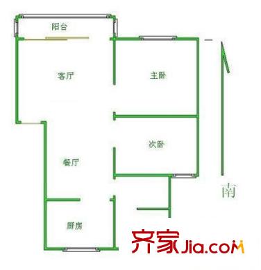 裕民家園戶型圖戶型圖 2室 2室1廳1衛(wèi)1廚