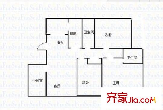 仙龍灣戶型圖戶型圖 4室 4室2廳1衛(wèi)1廚