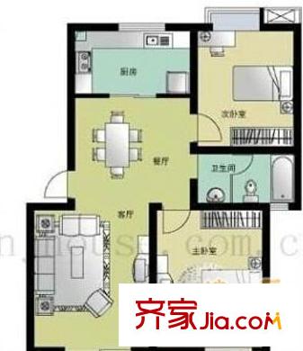 裕民家園戶型圖戶型圖 2室 2室1廳1衛(wèi)1廚